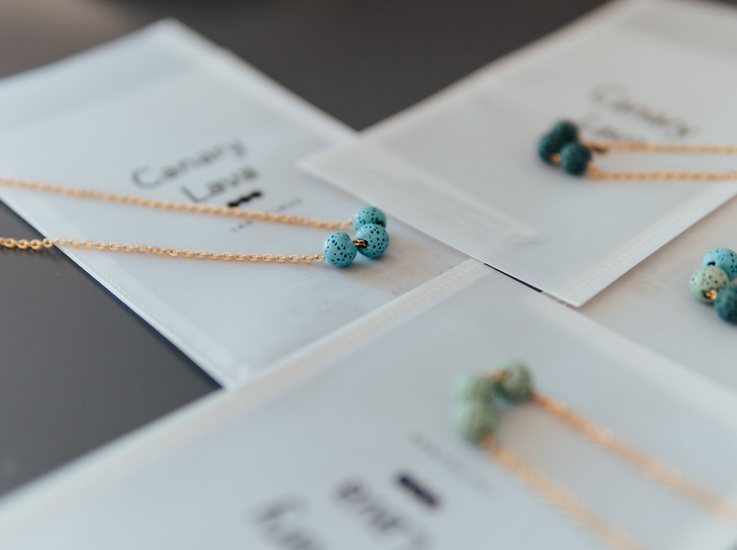 Aroma Diffuser Necklace with Lava Beads - Silver Chain