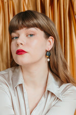 Arp Pearl And Porcelain Earrings - Black