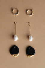 Arp Pearl And Porcelain Earrings - Black