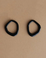 Arp Pearl and Porcelain Hoops - Black