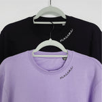 Embroidered Collar Organic Cotton Sweatshirt "Vanaema" (EE)