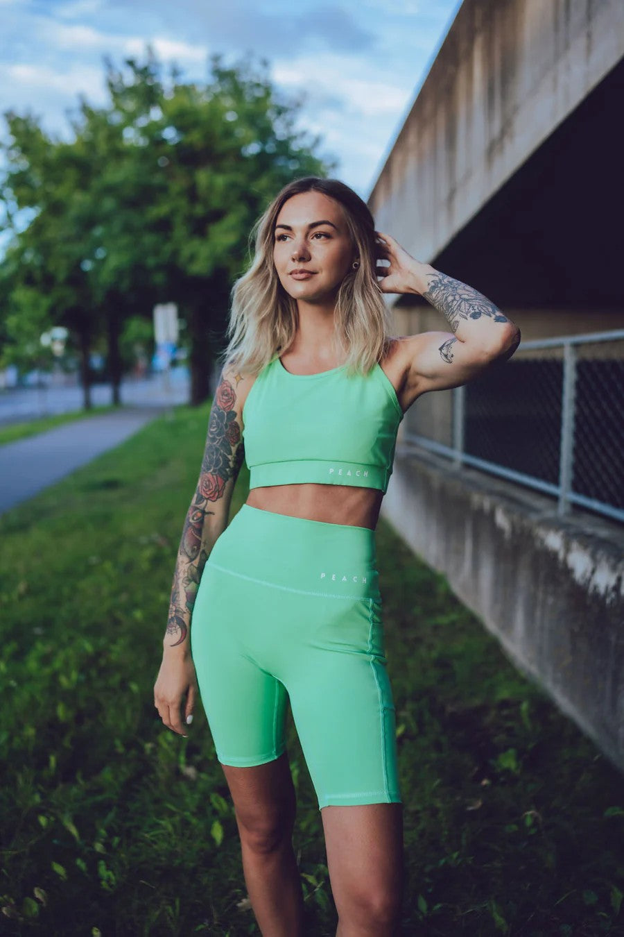 Biker Shorts - Green