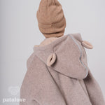 Car Poncho For Kids - Lamb Beige