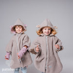 Car Poncho For Kids - Lamb Beige