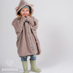 Car Poncho For Kids - Lamb Beige