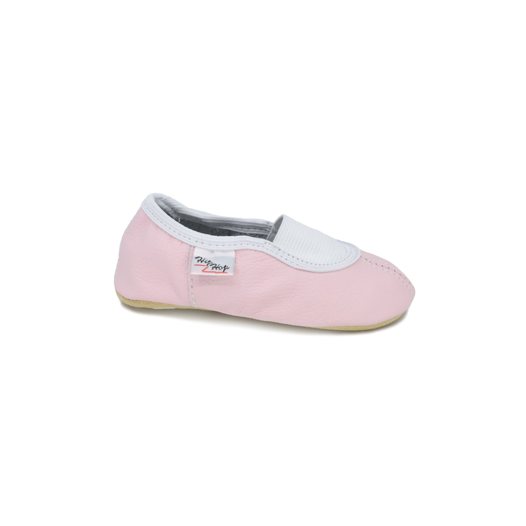 Classic Leather Slippers with Elastic for Kids - Pink