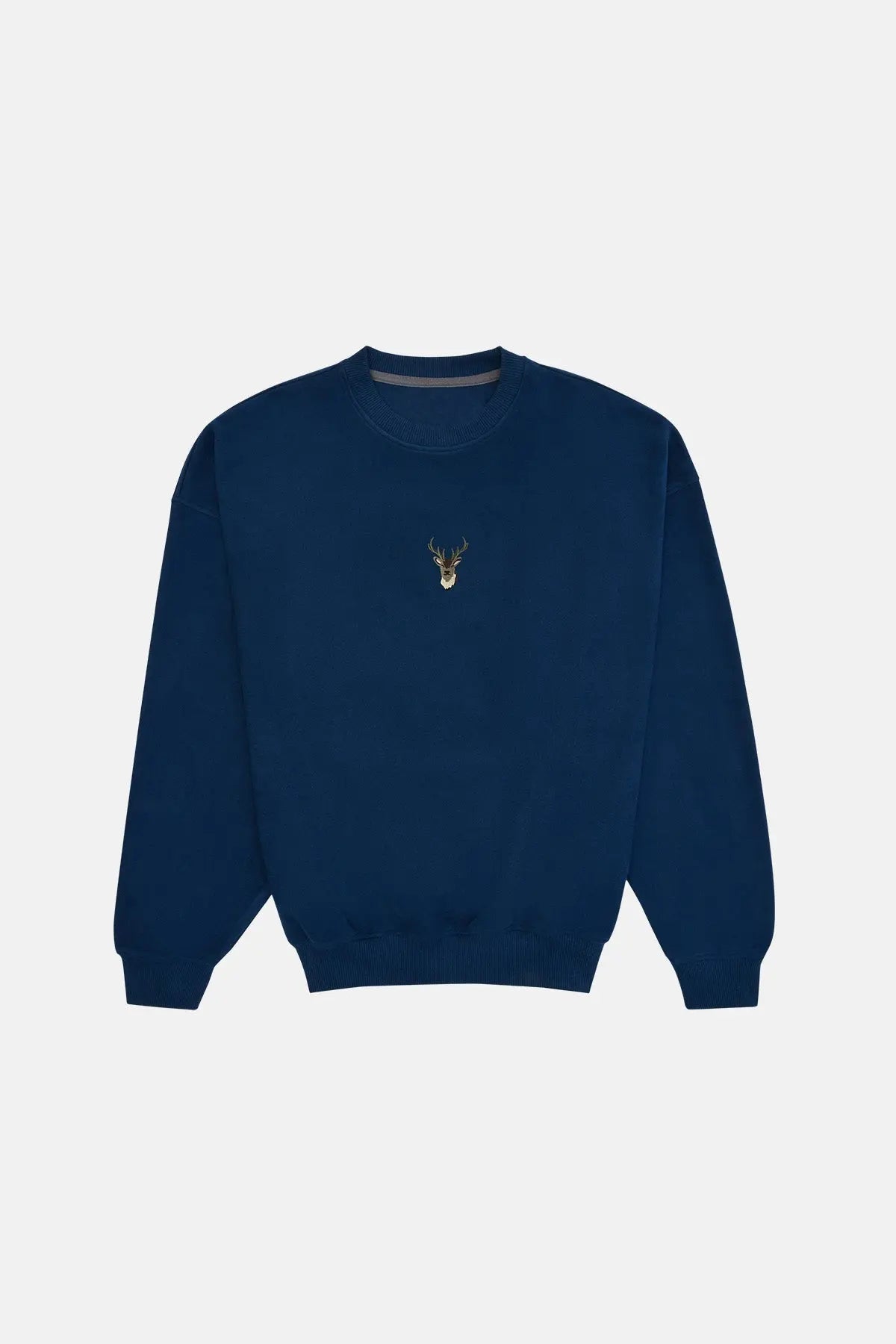 Deer Sweatshirt - Indigo Blue