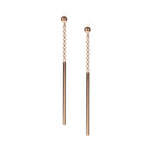 Dots Fixed Earrings - Rose Gold and Silver