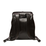 Black Leather Backpack - Medium & Large Size