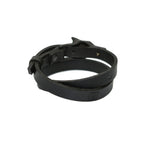 Wolf Leather Bracelet - Black Matte
