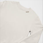 Embroidered Collar Organic Cotton Sweatshirt "Mom"