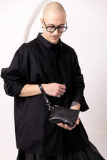 POUCH Wallet with Wrist Strap - Black Alligator