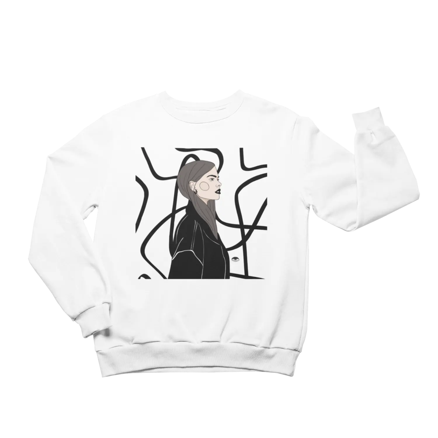 Unisex Crewneck Sweatshirt with Illustration - Free Falling