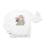 Unisex Crewneck Sweatshirt with Illustration - Hang In There