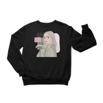 Unisex Crewneck Sweatshirt with Illustration - Hang In There