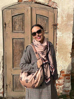 Hobo Bag - Brown Leopard Tulips