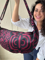 Hobo Bag - Burgundy Pattern