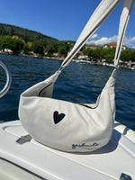 Hobo Bag Heart - White