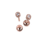 Illumi Dot Earrings - Rose Gold and Silver