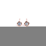 Illumi Stud Earrings - Rose Gold and Silver