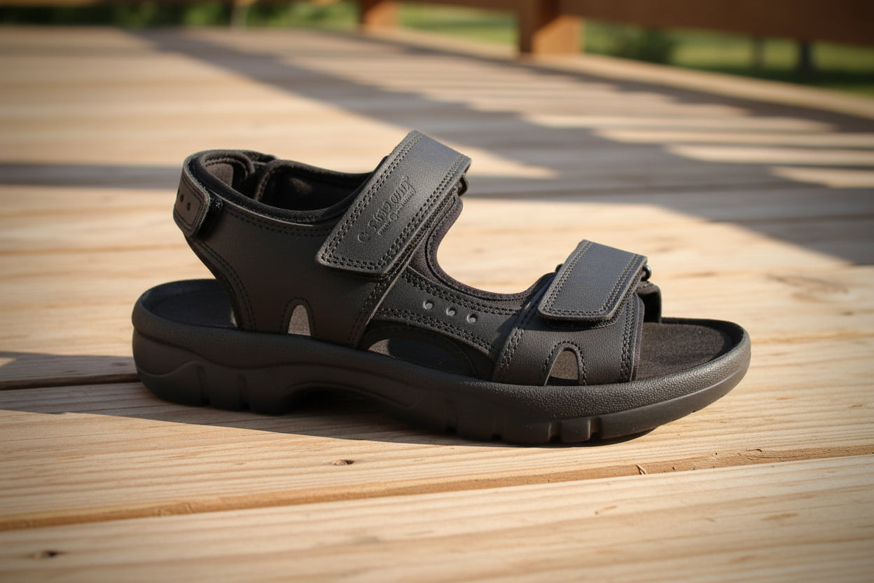 Lauri Leather Sandals - Black