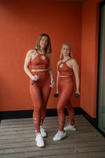 Leggings 'Wildflowers' Brown