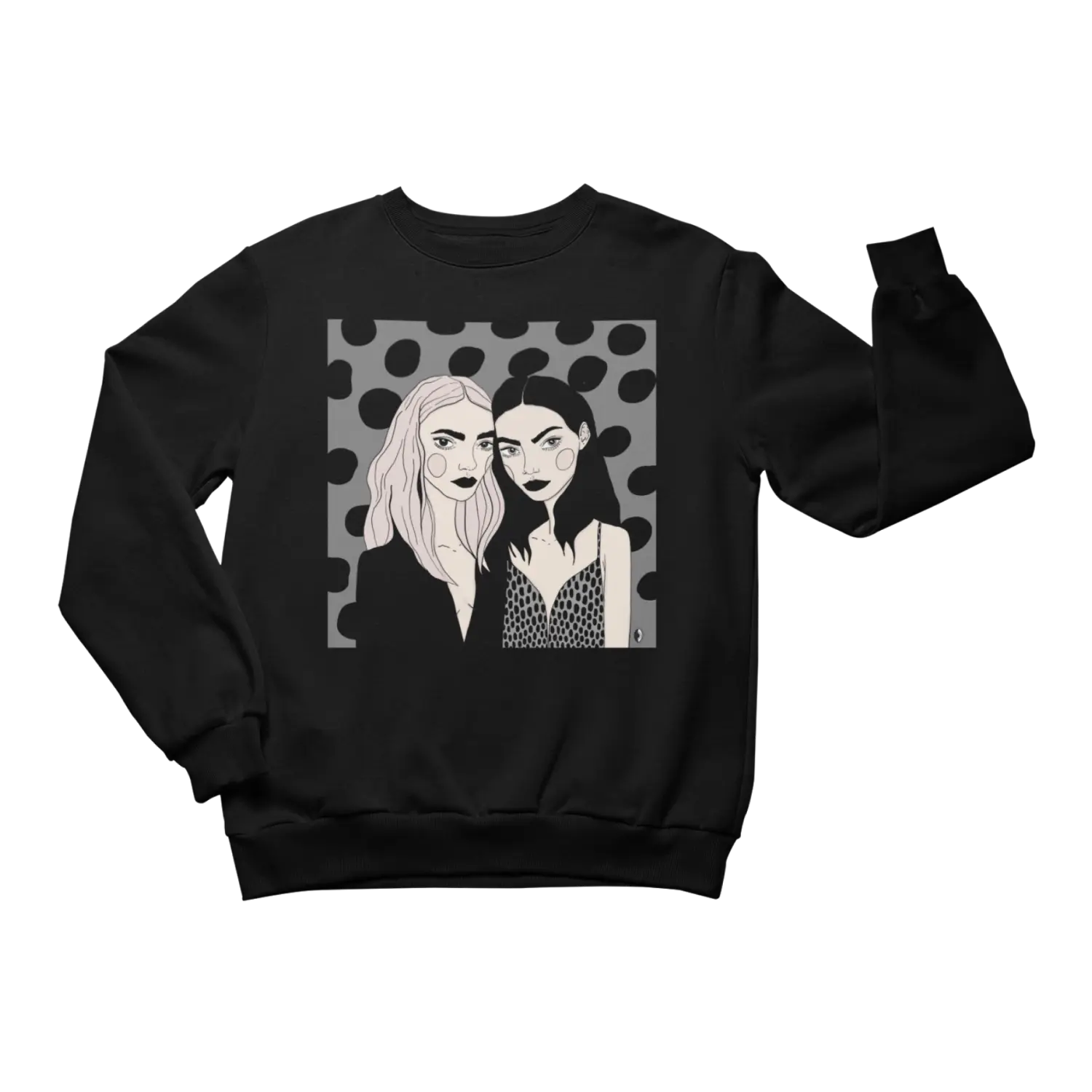 Unisex Crewneck Sweatshirt with Illustration - Love Your Sisters