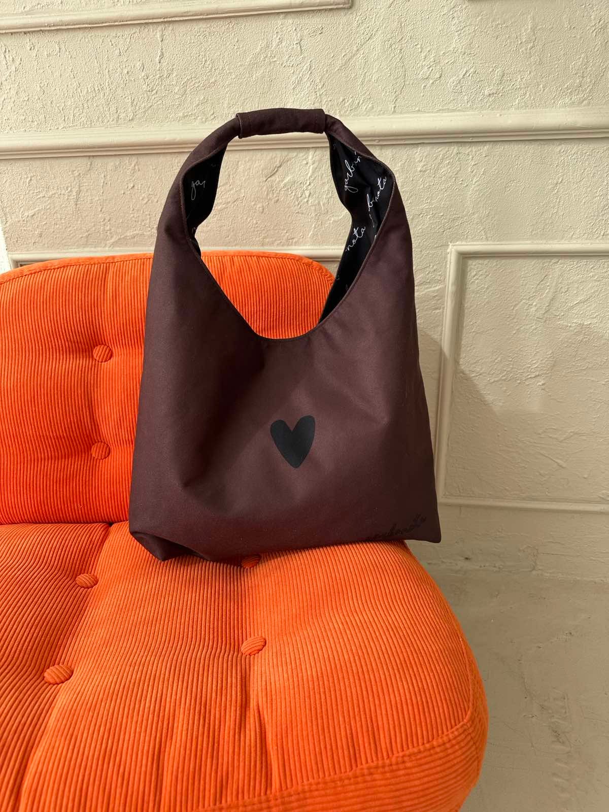 Moon Bag Heart - Brown