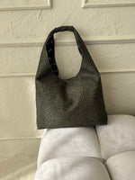 Moon Bag Heart - Khaki Polka Dots