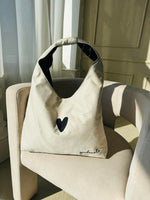 Moon Bag Heart - White