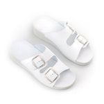 Anne Healed Sandals - White