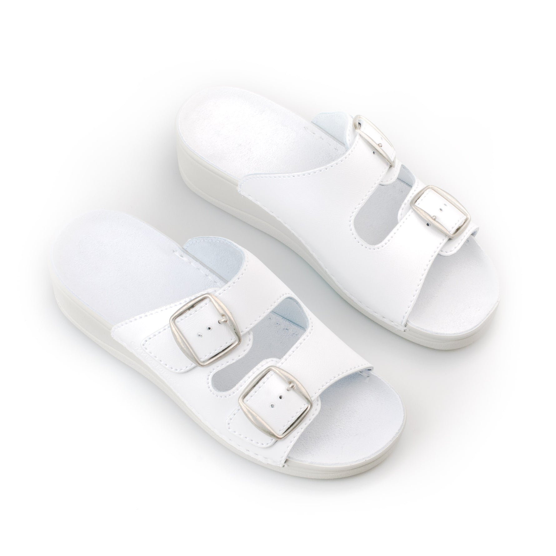 Anne Healed Sandals - White