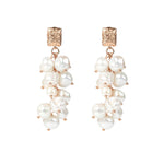 Festive Pearls Earrings - Rose Gold and Silver