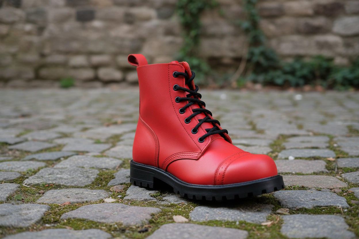 517 aka Aviator Boots - Red