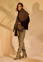 Salvia Green Leather Heeled Ankle Boots