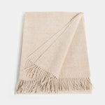 Natural Baby Alpaca Maxi-Scarf with Fringes