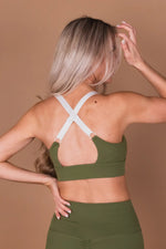 Sports Bra 'Olive Green'