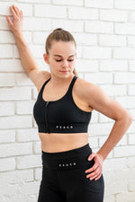 Sports Bra 'Zipper Heaven' Black