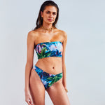 Tan Through 2 in 1 Bikini Set Bandeau & Seashell - Electric Palm