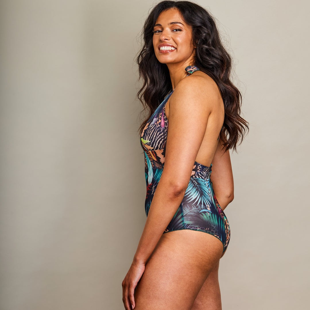 Tan Through Halterneck Swimsuit - Tropic of Capricorn