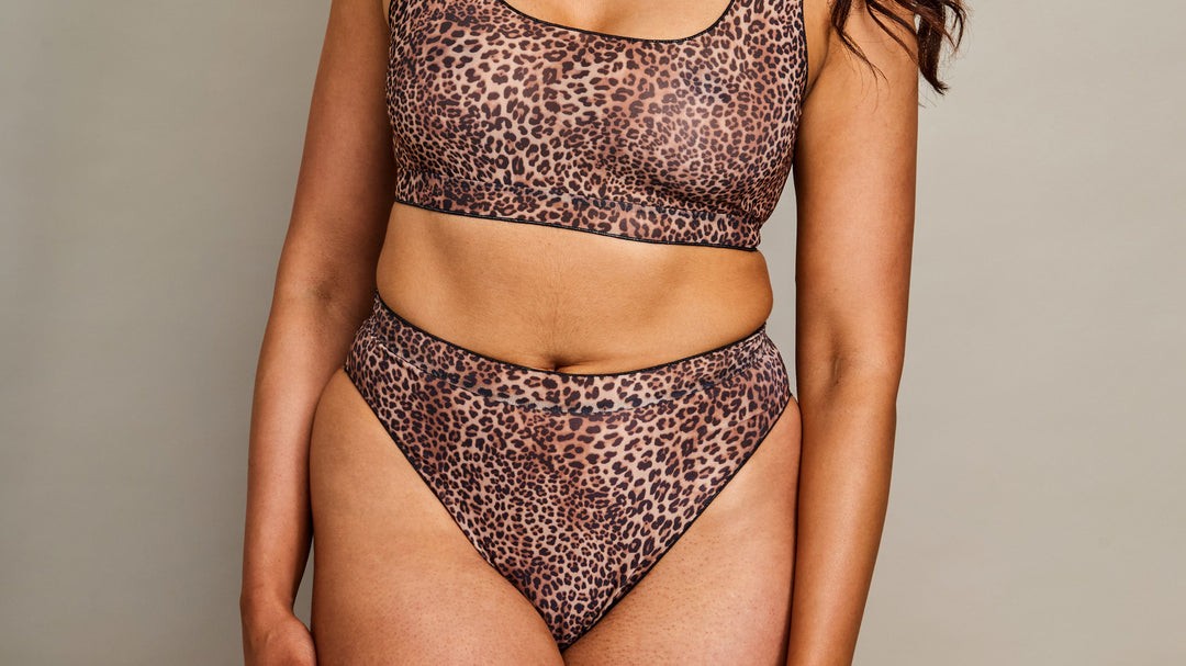 Tan Through Long Sleeve Bikini Set - Mini Feline