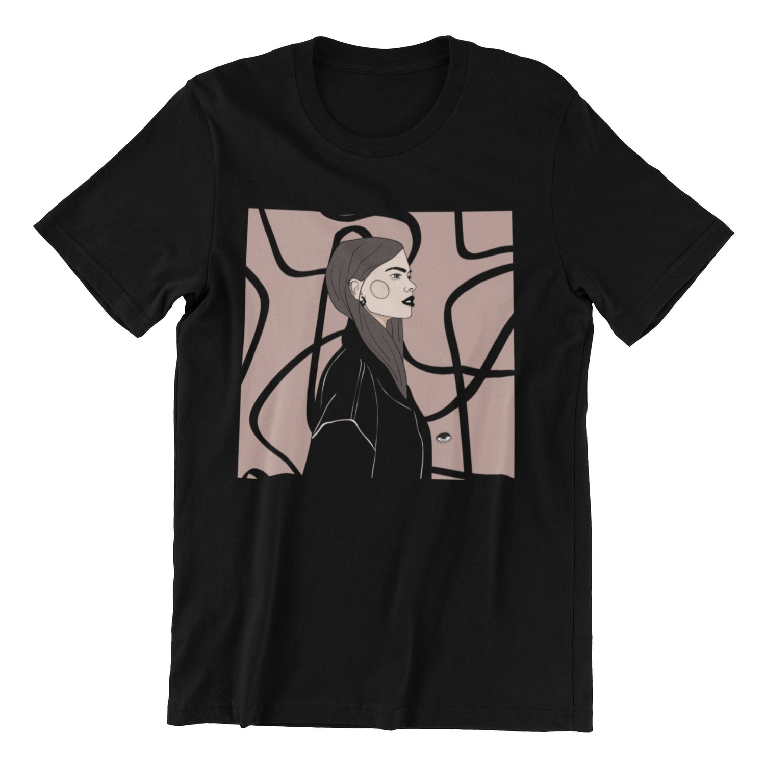Unisex Organic Cotton T-shirt with Illustration - Strange