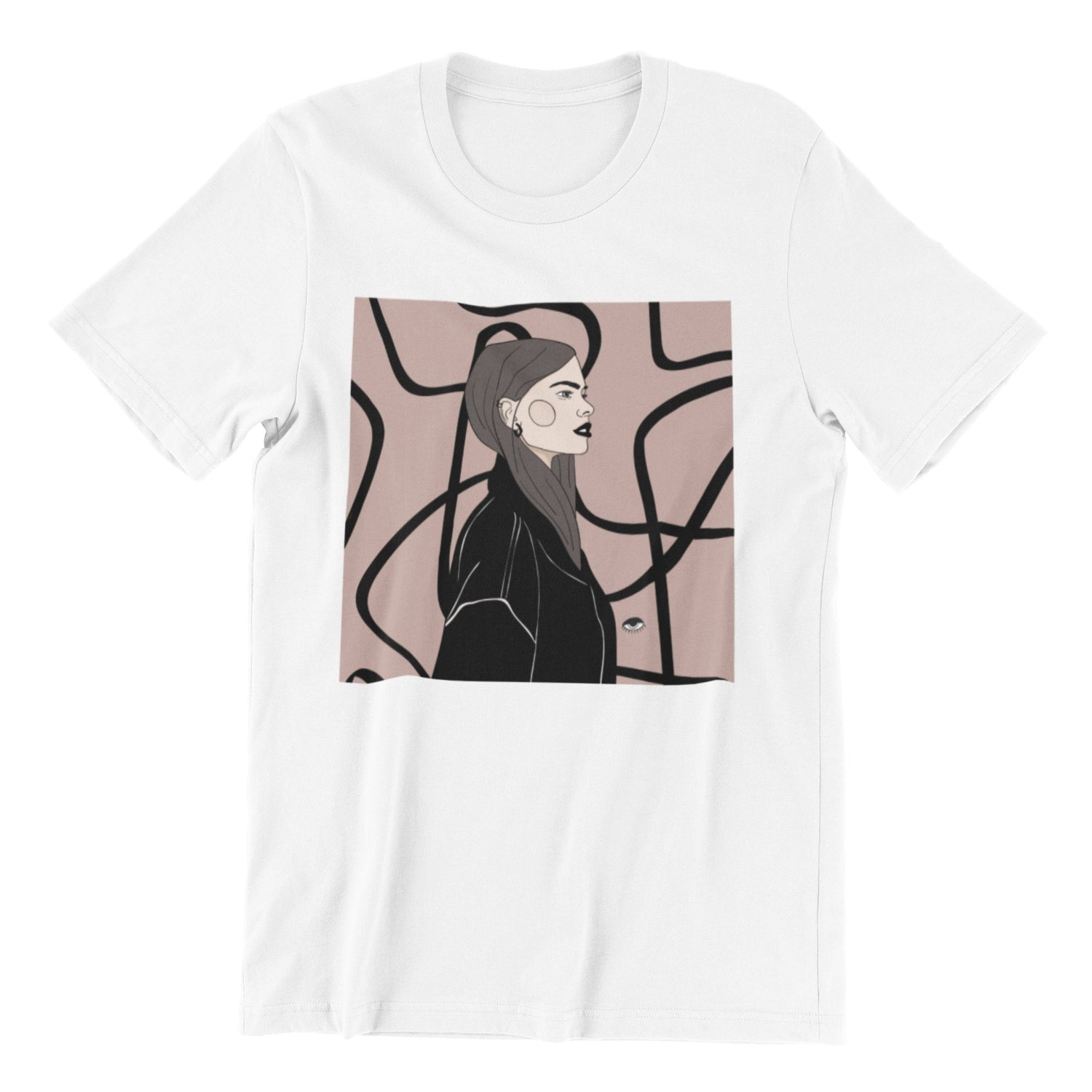 Unisex Organic Cotton T-shirt with Illustration - Strange